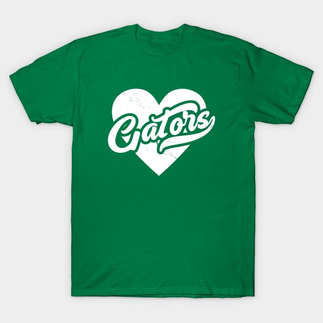 Vintage Gators School Spirit // High School Football Mascot // Go Gators T-Shirt by SLAG_Creative